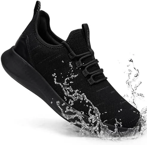 taquco non slip work shoes for men slip on sneakers black lightweight slip resistant shoe food service chef kitchen zapatos para hombre de trabajo carbon shadow75